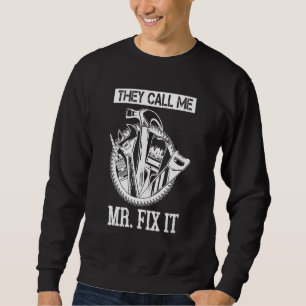 Sweatshirt Handyman Papa On M'Appelle M. Fix It Réparateur
