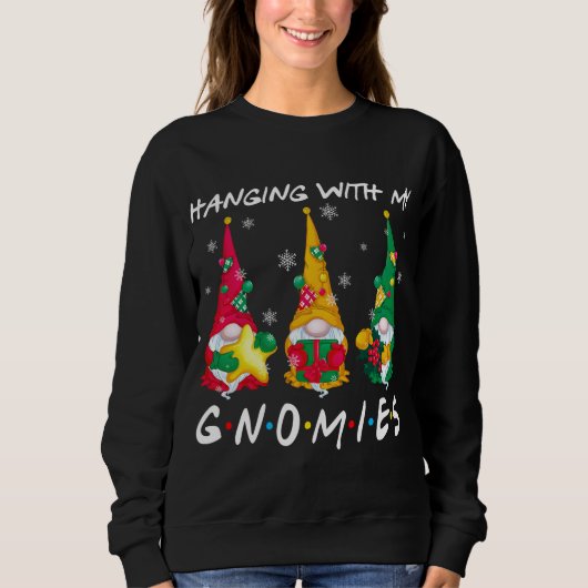 Sweatshirt Hanging With My Gnomies Plaid Garden Christmas Gno (Devant)