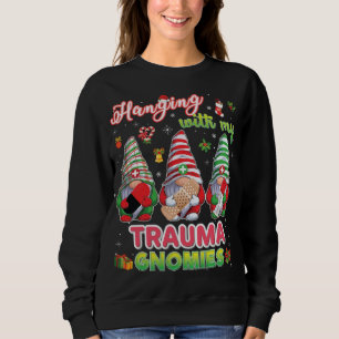 Sweatshirt Hanging with My Lunch Lady Gnomies Ugly Christmas