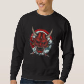 Sweatshirt Hannya Masque japonais Vague Katana Épée Samurai G (Devant)