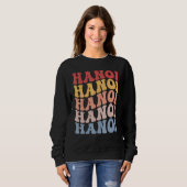 Sweatshirt Hanoi City Groovy Retro (Devant entier)