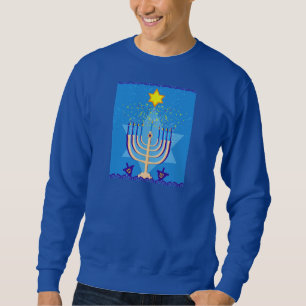 Sweatshirt hanoukka menorah