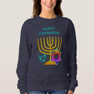 Sweatshirt Hanoukka moderne HAPPY CHANUKAH