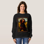 Sweatshirt Hanoverian Scenthound Painting Sunflower Flower Mo (Devant entier)