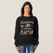 Sweatshirt Happiness Is Being A Mamaw Women Flower Decoration (Devant entier)