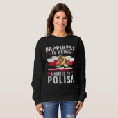 Sweatshirt Happiness Is Being Husband And Wife Married To A P (Devant entier)