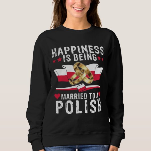 Sweatshirt Happiness Is Being Husband And Wife Married To A P (Devant)