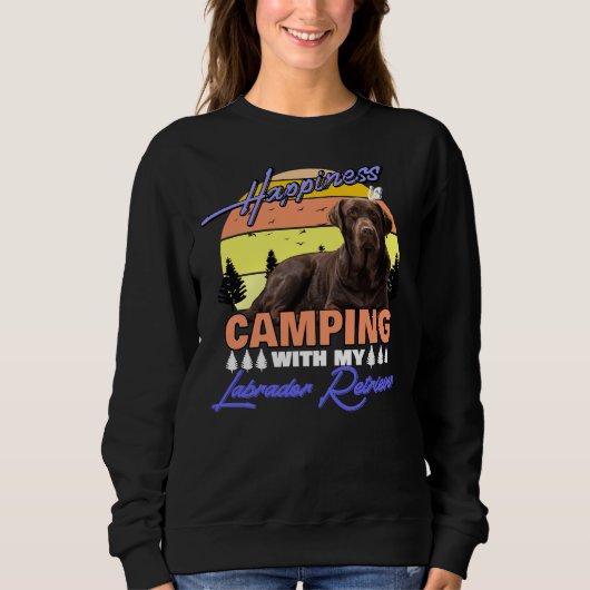 Sweatshirt Happings En Camping Avec Mon Labrador Retriever (Devant)