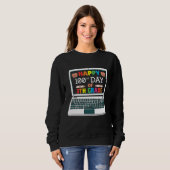 Sweatshirt Happy 100 Days Of 4th Grade Elementary Teacher Kid (Devant entier)