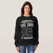 Sweatshirt Happy 100 Days Of Kindergarten Math Teacher Equati (Devant entier)