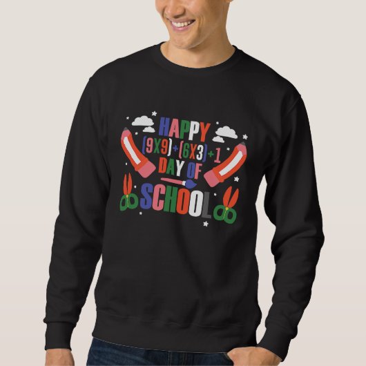 Sweatshirt Happy 100 Days Of School Math Formula Teacher Stud (Devant)