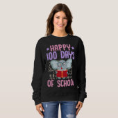 Sweatshirt Happy 100 Days Of School Reading Elephant Math Tea (Devant entier)