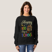 Sweatshirt Happy 100th Day Of School Funny Tree Book Teacher (Devant entier)