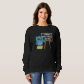 Sweatshirt Happy 100th Day Of School Owl Teacher 100 Days Of  (Devant entier)