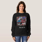 Sweatshirt Happy 4th of July Home of the Free Red White Blue  (Devant entier)