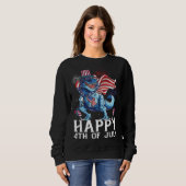 Sweatshirt Happy 4th Of July T-Rex Dino Patriotic Cute 4th Of (Devant entier)