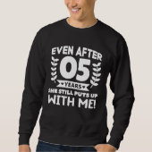 Sweatshirt Happy 5th Wedding Anniversary  for  Husband (Devant)