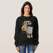 Sweatshirt Happy Aries Sheep Zodiac Sign For Aries (Devant entier)