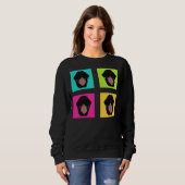 Sweatshirt Happy Black Lab Neon ajusté (Devant entier)