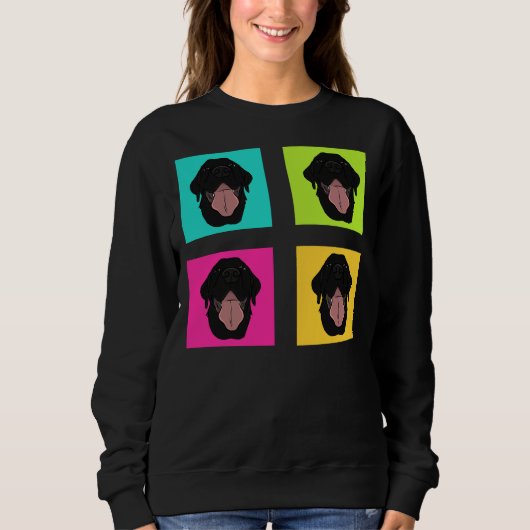 Sweatshirt Happy Black Lab Neon ajusté (Devant)