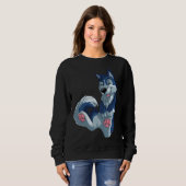 Sweatshirt Happy Blue Husky (Devant entier)