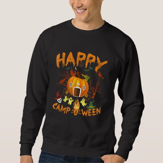 Sweatshirt Happy Camp O Ween Camping Halloween (Devant)