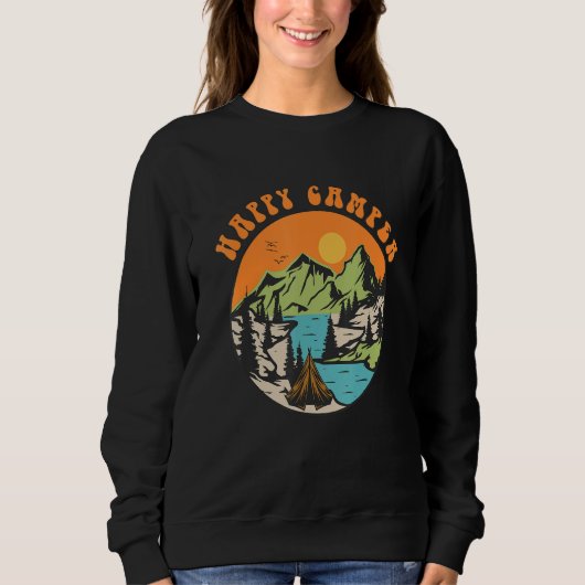 Sweatshirt Happy Camper Camping Adventure (Devant)