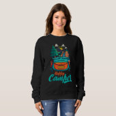 Sweatshirt Happy Camper Camping Campfire Nature Sac à dos (Devant entier)