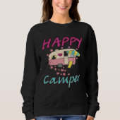 Sweatshirt Happy Camper Camping Couple Camp Vacation (Devant)