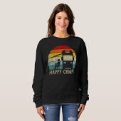 Sweatshirt Happy Camper Rv Camping Hommes Femmes Retro Sun le (Devant entier)