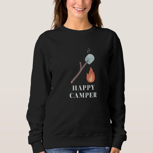 Sweatshirt Happy Campers Marshmallows  Camping Smores (Devant)