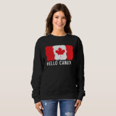 Sweatshirt Happy Canada Day Canadian Canada Flag Maple Leaf   (Devant entier)