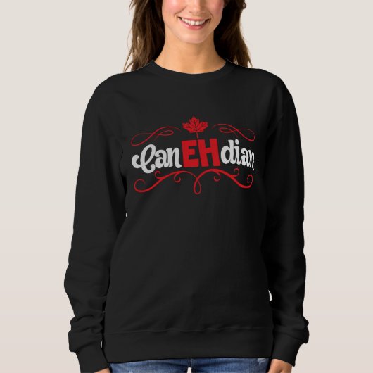 Sweatshirt Happy Canada Day Canadian Canada Flag Maple Leaf (Devant)