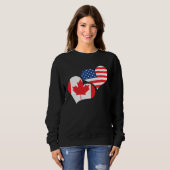 Sweatshirt Happy Canada Day Canadian Canada Flag Maple Leaf   (Devant entier)