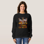 Sweatshirt Happy Catsgiving Sphynx Cat Autumn Fall Vibes Than (Devant entier)