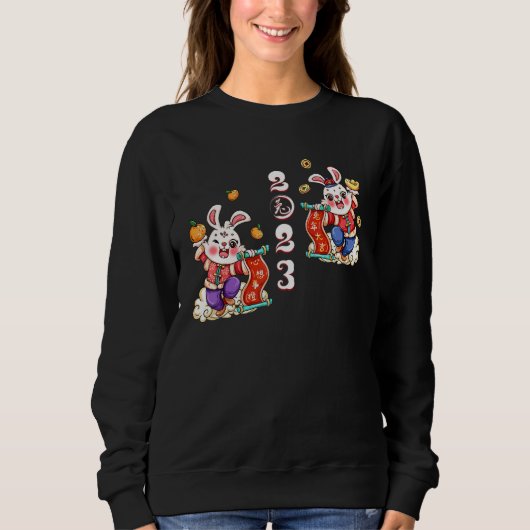 Sweatshirt Happy Chinese New Year 2023 Year Of The Rabbit Kid (Devant)