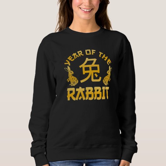 Sweatshirt Happy Chinese New Year 2023 Year of the Rabbit Zod (Devant)
