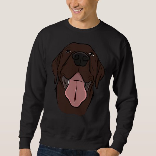 Sweatshirt Happy Chocolate Lab (Devant)