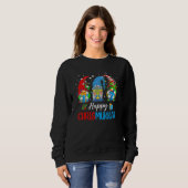 Sweatshirt Happy Chrismukkah Gnomes Merry Christmas and Happy (Devant entier)