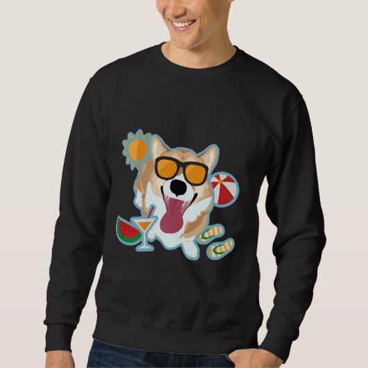 Sweatshirt Happy Corgi été (Devant)