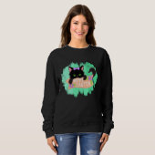 Sweatshirt Happy Easter Black Kitty (Devant entier)