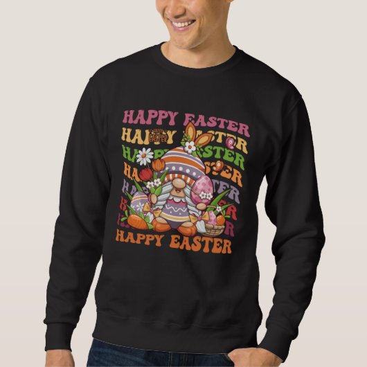 Sweatshirt Happy Easter Bunny Spring Gnome  Easter Egg Huntin (Devant)