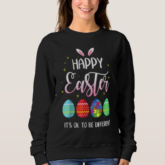 Sweatshirt Happy Easter Cute Bunny (Devant)