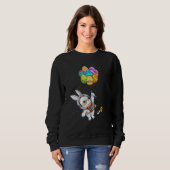 Sweatshirt Happy Easter Day Bunny Egg astronaut Space Boys Gi (Devant entier)