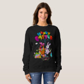 Sweatshirt Happy Easter Day Bunny Spring Gnome Easter Egg Hun (Devant entier)