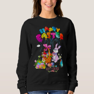 Sweatshirt Happy Easter Day Bunny Spring Gnome Easter Egg Hun