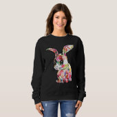 Sweatshirt Happy Easter Day Bunny Spring Gnome Easter Egg Hun (Devant entier)