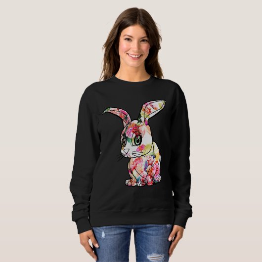 Sweatshirt Happy Easter Day Bunny Spring Gnome Easter Egg Hun (Devant entier)