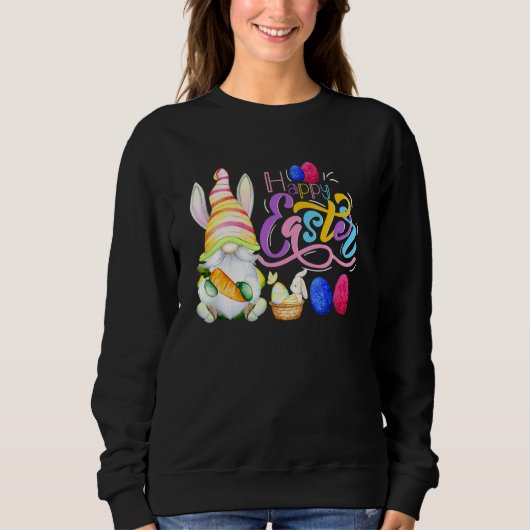 Sweatshirt Happy easter Gnome Hug Easter (Devant)
