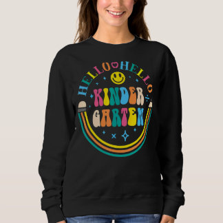 Sweatshirt Happy Face Hello Kindergarten Grade Vibes Retour à